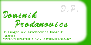 dominik prodanovics business card